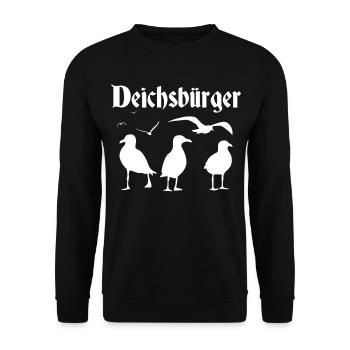 Équipage du Deichsbürger Seagull - Sweat-shirt Unisexe - noir - Devant - Alina (178cm) & Michal (187cm)