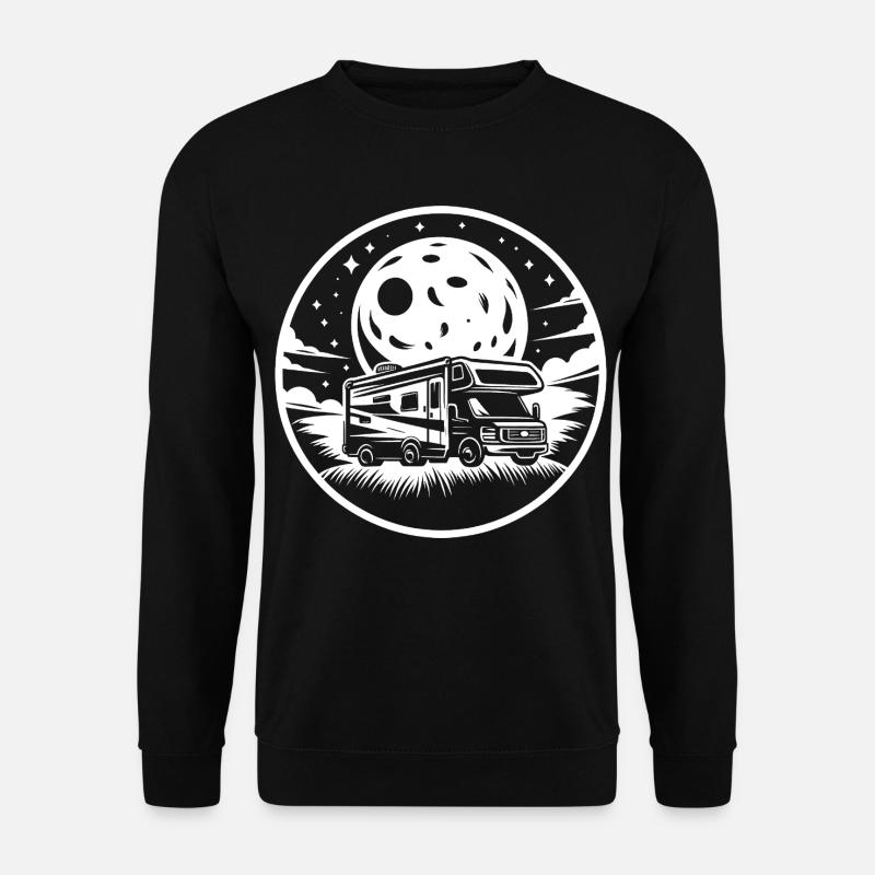 Motorhome Silhouette Camping Reis - Unisex Sweatshirt - black