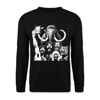 Savage Lion Pride Digital Art - Unisex Sweatshirt - black - Front - Alina (178cm) & Michal (187cm)