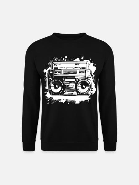 Hip Hop Music Drawing - Unisex Sweatshirt - black