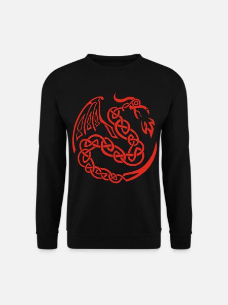 Dragon celte rouge - Sweat-shirt Unisexe - noir