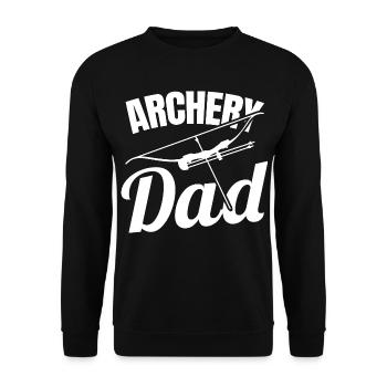 Bogensportler Vater - Unisex Pullover - Schwarz - Vorne - Alina (178cm) & Michal (187cm)