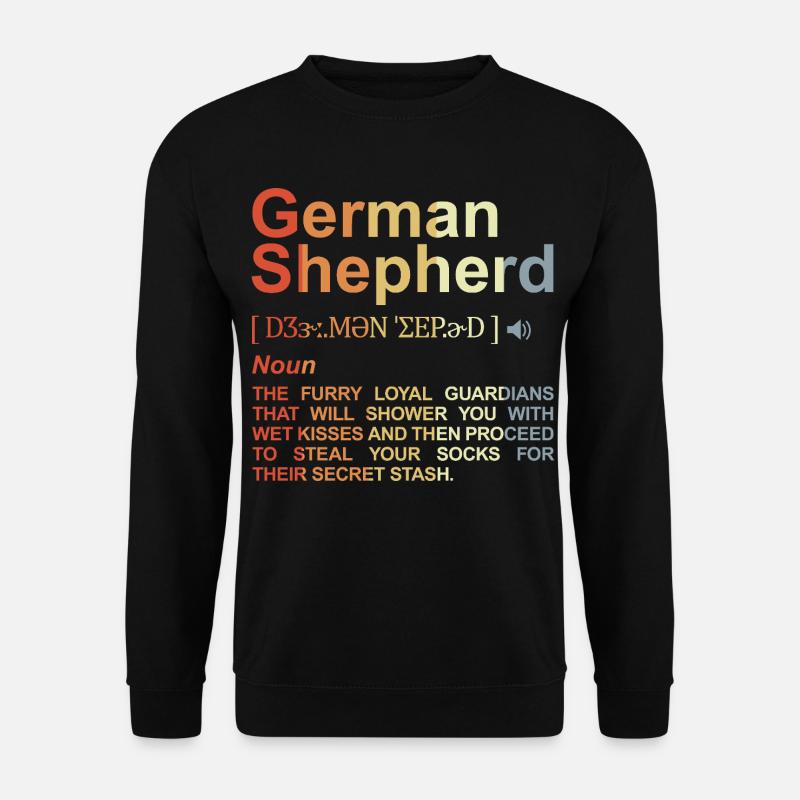 German Shepherd Dictionary - Unisex Sweatshirt - black