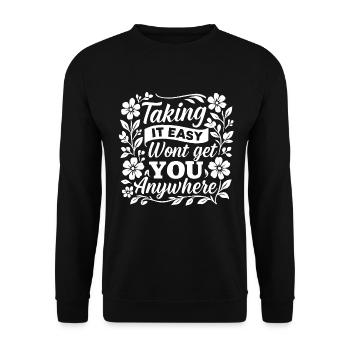 Motivationsshirt – Kein Erfolg ohne Einsatz - Unisex Pullover - Schwarz - Vorne - Alina (178cm) & Michal (187cm)