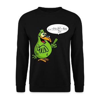 Smart bird - Unisex Sweatshirt - black - Front - Alina (178cm) & Michal (187cm)
