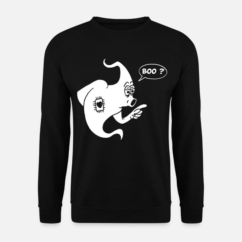Lustiger weißer Geist - Unisex Pullover - Schwarz