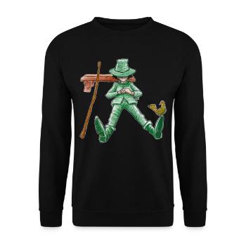 A nap for the green wanderer "GreenVagrant" - Unisex Sweatshirt - black - Front - Alina (178cm) & Michal (187cm)