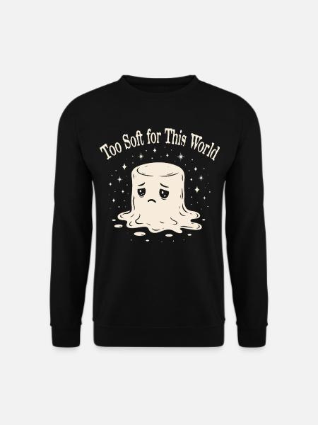 Melancholic Marshmallow - Sensitive & Soft - Unisex Sweatshirt - black