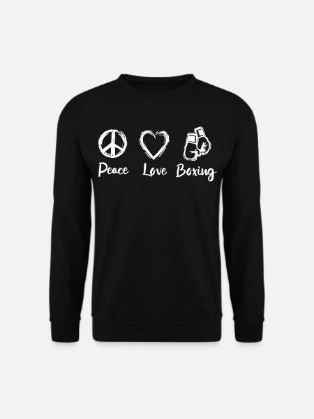 Peace Love Boxe - Sweat-shirt Unisexe - noir