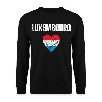 I love Luxembourg, Luxembourg pride - Unisex Sweatshirt - black - Front - Alina (178cm) & Michal (187cm)