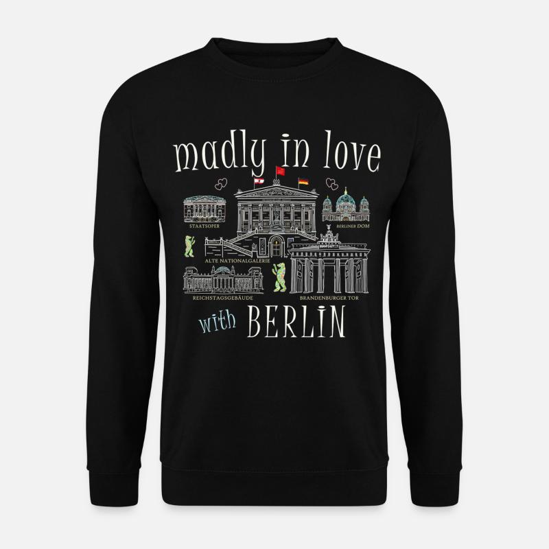 Berlin, Hand Drawing - Unisex Sweatshirt - black