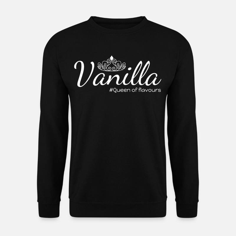 Elegantes Vanille-Grafikdesign mit Königin der Aromen - Unisex Pullover - Schwarz
