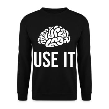 Dictons amusants pour les smartasses et les high-flyers - Sweat-shirt Unisexe - noir - Devant - Alina (178cm) & Michal (187cm)