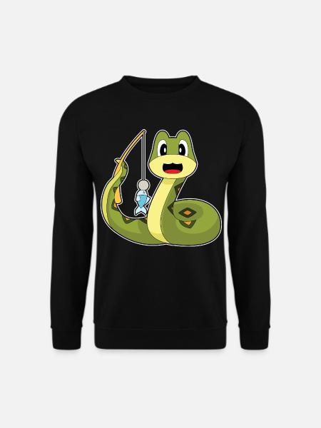 Pêche au poisson pêcheur serpent - Sweat-shirt Unisexe - noir