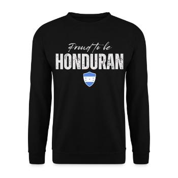 Proud Honduran, Made in Honduras - Unisex Sweatshirt - black - Front - Alina (178cm) & Michal (187cm)