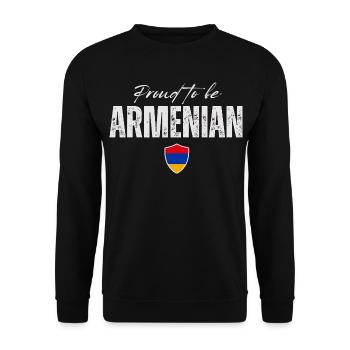 Arménien fier, fabriqué en Arménie - Sweat-shirt Unisexe - noir - Devant - Alina (178cm) & Michal (187cm)