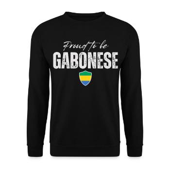 Gabonais fiers, Made in Gabon - Sweat-shirt Unisexe - noir - Devant - Alina (178cm) & Michal (187cm)