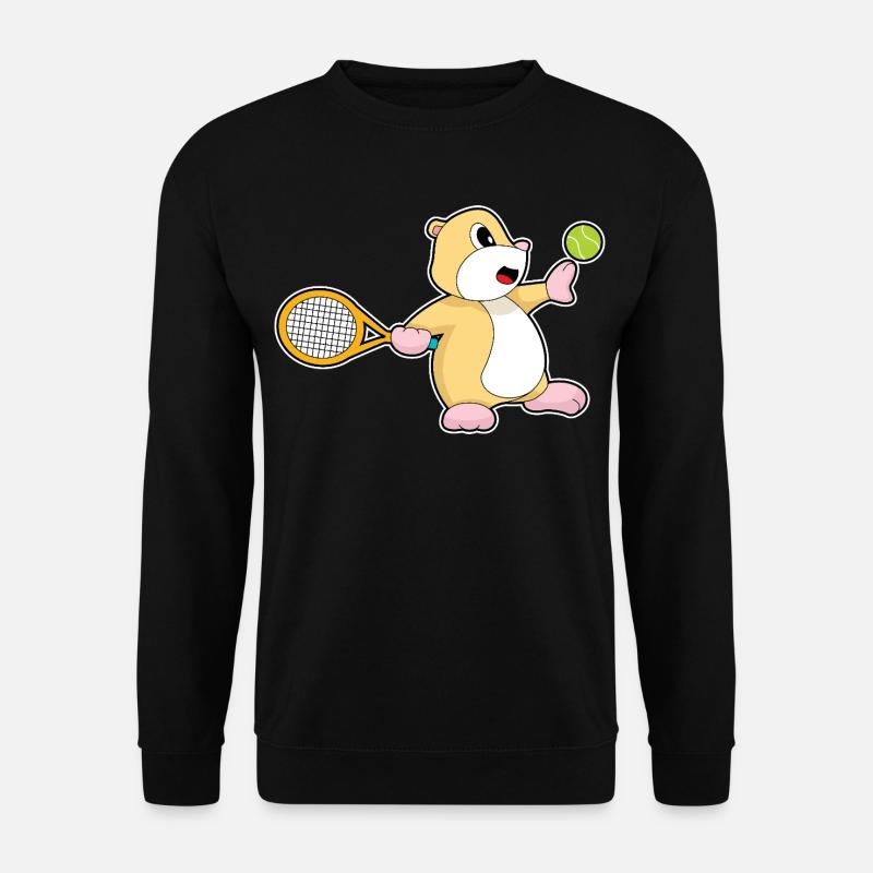 Hamster Tennis Tennisschläger - Unisex Pullover - Schwarz