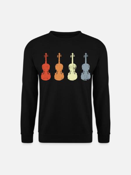 Vintage Geigen Modelle - Unisex Pullover - Schwarz