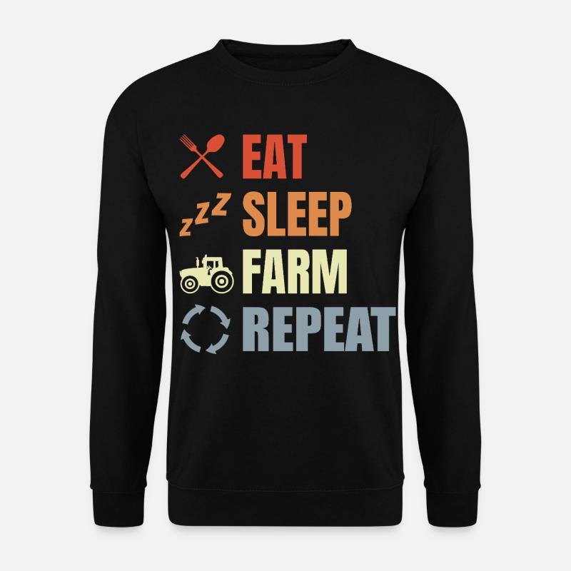 Eat Sleep Farm Repeat - Unisex Sweatshirt - black