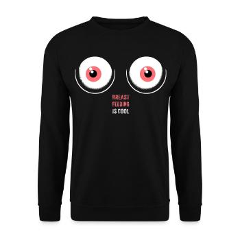 Whimsical Breastfeeding Embrace Design - Unisex Sweatshirt - black - Front - Alina (178cm) & Michal (187cm)