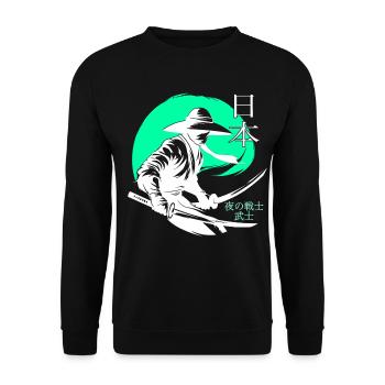 Guerrier samouraïJapon Tokyo - Sweat-shirt Unisexe - noir - Devant - Alina (178cm) & Michal (187cm)