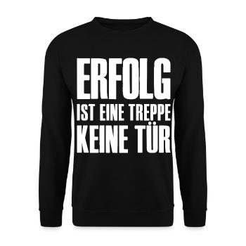 Success Slogan Online Business Affiliate - Unisex Sweatshirt - black - Front - Alina (178cm) & Michal (187cm)