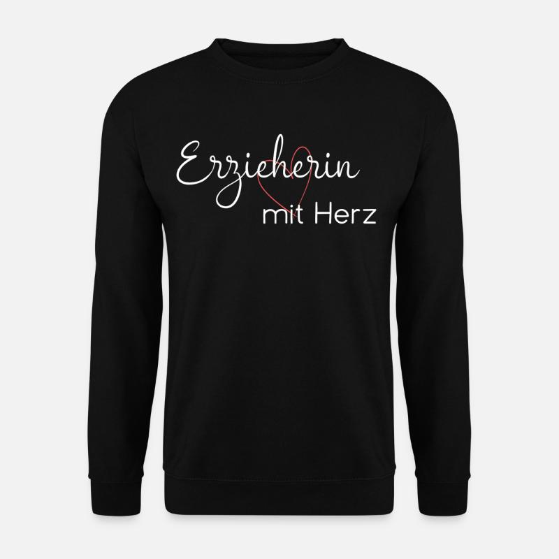 Rolltop Rucksack / Erzieherin mit Herz Rucksack - Unisex Pullover - Schwarz