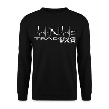 Pulse Trading Chart Design - Unisex Sweatshirt - black - Front - Alina (178cm) & Michal (187cm)