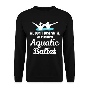 Ballet aquatique Natation synchronisée motivante - Sweat-shirt Unisexe - noir - Devant - Alina (178cm) & Michal (187cm)