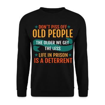 Funny Old People  - Sweat-shirt Unisexe - noir - Devant - Alina (178cm) & Michal (187cm)