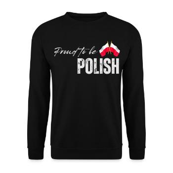 Polnischer Stolz, ich liebe Polen - Unisex Pullover - Schwarz - Vorne - Alina (178cm) & Michal (187cm)