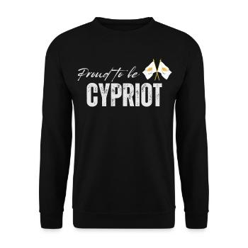 Zypern Flagge, Zypriotischer Stolz - Unisex Pullover - Schwarz - Vorne - Alina (178cm) & Michal (187cm)