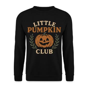 Little Pumpkin Club – cute Halloween pumpkin - Unisex Sweatshirt - black - Front - Alina (178cm) & Michal (187cm)