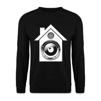 House Music - Unisex Sweatshirt - black - Front - Alina (178cm) & Michal (187cm)