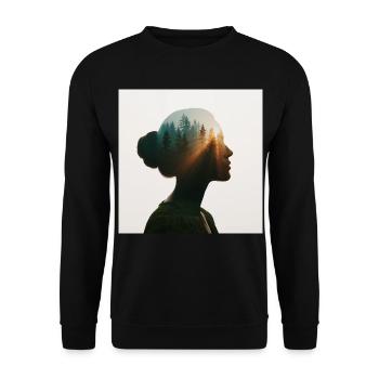 Forest Soul - Unisex Sweatshirt - black - Front - Alina (178cm) & Michal (187cm)