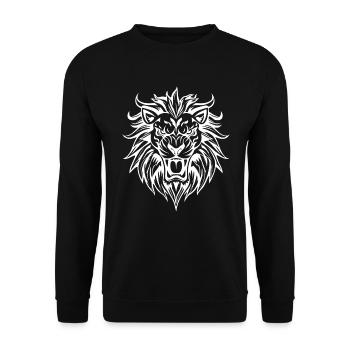 Leo Tribal - Unisex Sweatshirt - black - Front - Alina (178cm) & Michal (187cm)