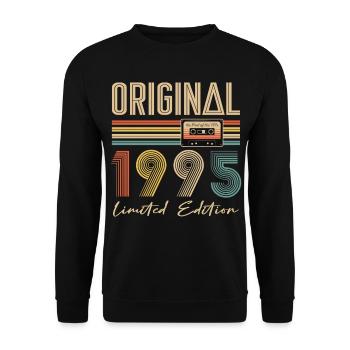30th Birthday 30 Years Original 1995 - Unisex Sweatshirt - black - Front - Alina (178cm) & Michal (187cm)