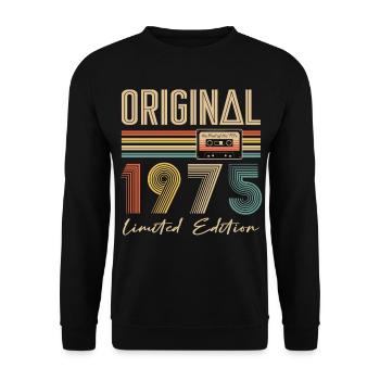50th birthday 50 years original 1975 - Unisex Sweatshirt - black - Front - Alina (178cm) & Michal (187cm)