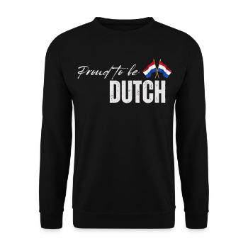 J’adore les Pays-Bas, fierté néerlandaise - Sweat-shirt Unisexe - noir - Devant - Alina (178cm) & Michal (187cm)