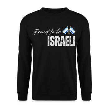 Fierté israélienne, j’aime Israël - Sweat-shirt Unisexe - noir - Devant - Alina (178cm) & Michal (187cm)