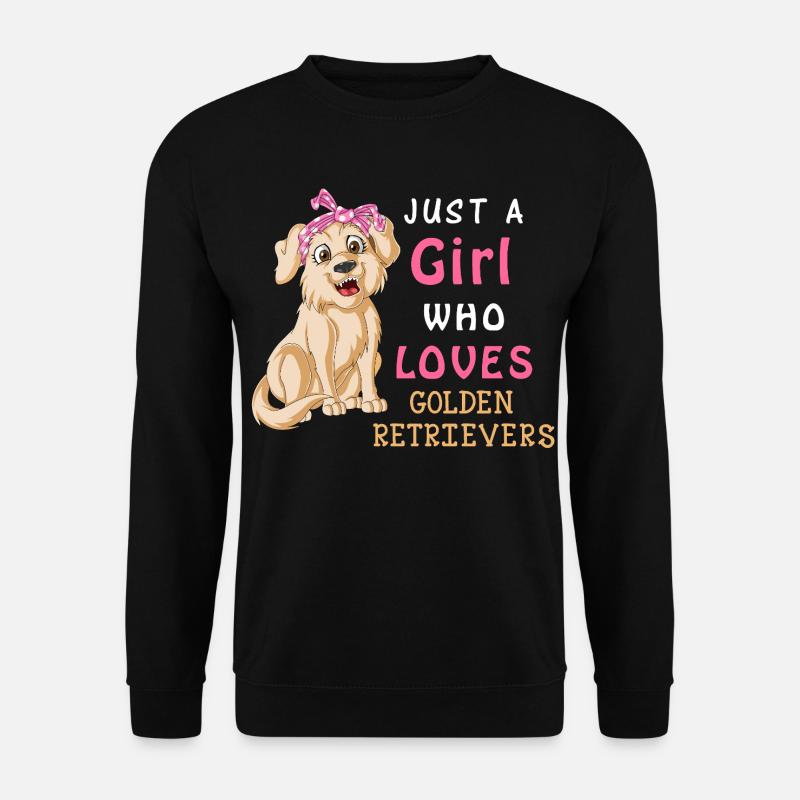 Golden Retriever Mädchen Liebe - Unisex Pullover - Schwarz