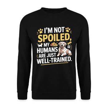 Mes humains sont bien dressés Dog Lover Design - Sweat-shirt Unisexe - noir - Devant - Alina (178cm) & Michal (187cm)