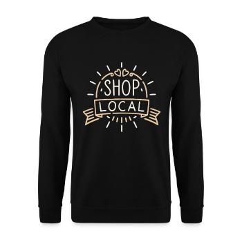 Shop local small business support artisan - Unisex Sweatshirt - black - Front - Alina (178cm) & Michal (187cm)