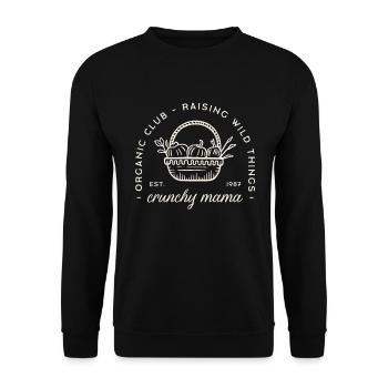 Crunchy mama organic moms club funny homestead - Unisex Sweatshirt - black - Front - Alina (178cm) & Michal (187cm)