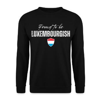 Drapeau du Luxembourg, fierté luxembourgeoise - Sweat-shirt Unisexe - noir - Devant - Alina (178cm) & Michal (187cm)