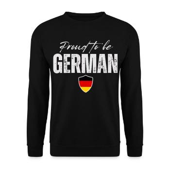 Deutscher Stolz, ich liebe Deutschland - Unisex Pullover - Schwarz - Vorne - Alina (178cm) & Michal (187cm)