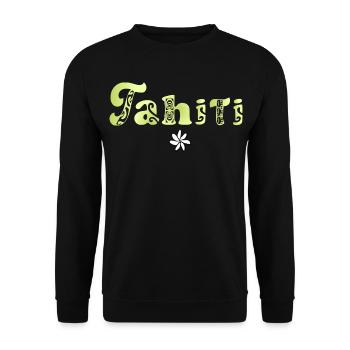 Tahiti (lime) - Unisex Sweatshirt - black - Front - Alina (178cm) & Michal (187cm)