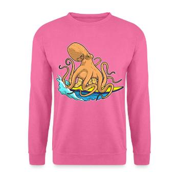 Krake Surfen Surfbrett Sommer - Unisex Pullover - Pink - Vorne