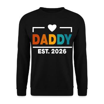 Daddy Est 2026 Erster Daddy Neuer Dad Est 2026 - Unisex Pullover - Schwarz - Vorne - Alina (178cm) & Michal (187cm)
